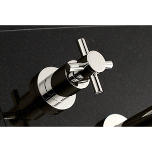 Concord KS8026DX Two-Handle 3-Hole Wall Mount Roman Tub Faucet, Polished Nickel