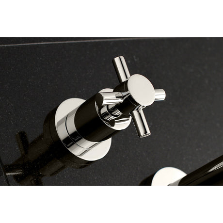 Concord KS8026DX Two-Handle 3-Hole Wall Mount Roman Tub Faucet, Polished Nickel