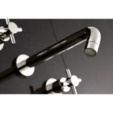 Concord KS8026DX Two-Handle 3-Hole Wall Mount Roman Tub Faucet, Polished Nickel
