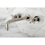 Concord KS8026DX Two-Handle 3-Hole Wall Mount Roman Tub Faucet, Polished Nickel