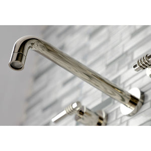 Milano KS8026ML Two-Handle 3-Hole Wall Mount Roman Tub Faucet, Polished Nickel