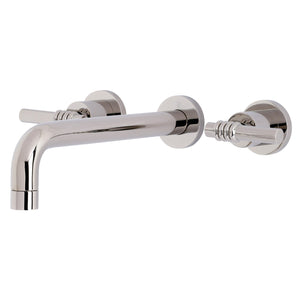 Milano KS8026ML Two-Handle 3-Hole Wall Mount Roman Tub Faucet, Polished Nickel