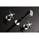 Millennium KS8026ZX Two-Handle 3-Hole Wall Mount Roman Tub Faucet, Polished Nickel