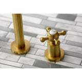 Metropolitan KS8027BX Two-Handle 3-Hole Wall Mount Roman Tub Faucet, Brushed Brass