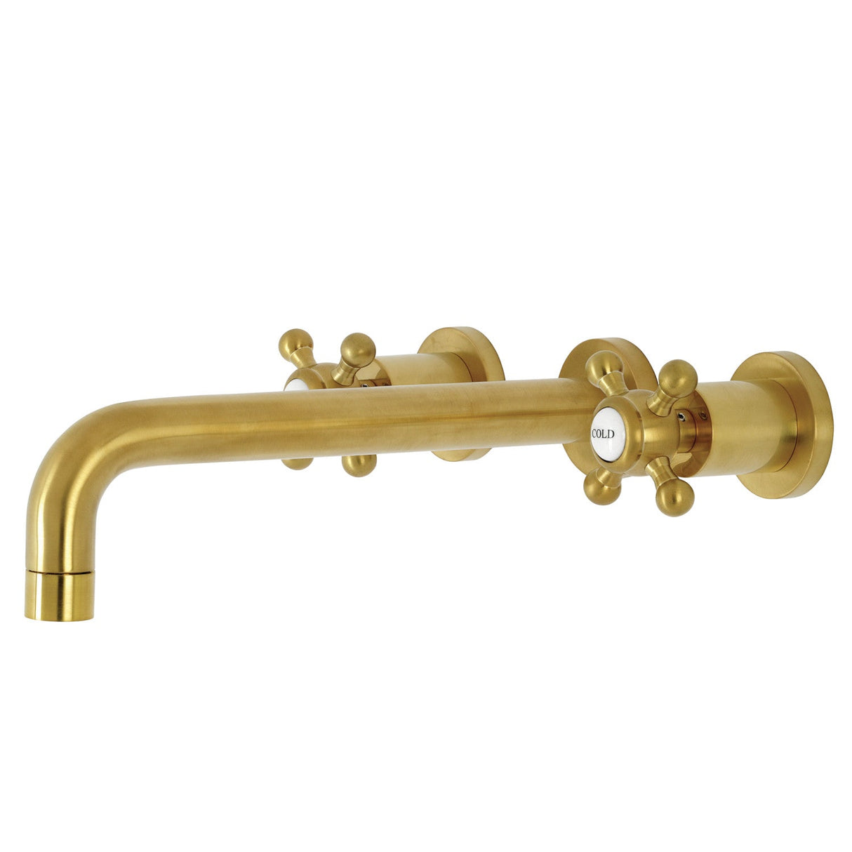 Metropolitan KS8027BX Two-Handle 3-Hole Wall Mount Roman Tub Faucet, Brushed Brass