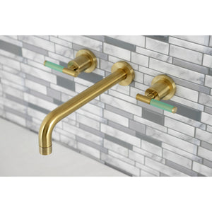Kaiser KS8027CKL Two-Handle 3-Hole Wall Mount Roman Tub Faucet, Brushed Brass
