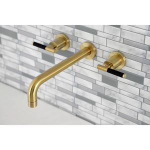 Kaiser KS8027CKL Two-Handle 3-Hole Wall Mount Roman Tub Faucet, Brushed Brass