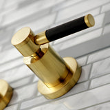 Kaiser KS8027DKL Two-Handle 3-Hole Wall Mount Roman Tub Faucet, Brushed Brass
