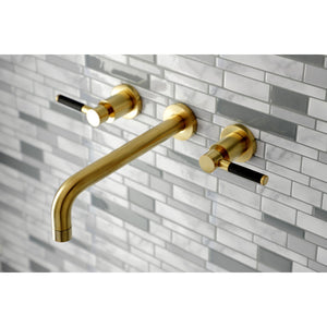 Kaiser KS8027DKL Two-Handle 3-Hole Wall Mount Roman Tub Faucet, Brushed Brass
