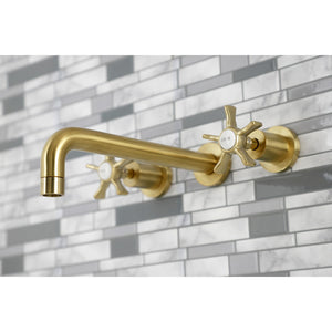 Hamilton KS8027NX Two-Handle 3-Hole Wall Mount Roman Tub Faucet, Brushed Brass