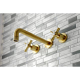 Millennium KS8027ZX Two-Handle 3-Hole Wall Mount Roman Tub Faucet, Brushed Brass