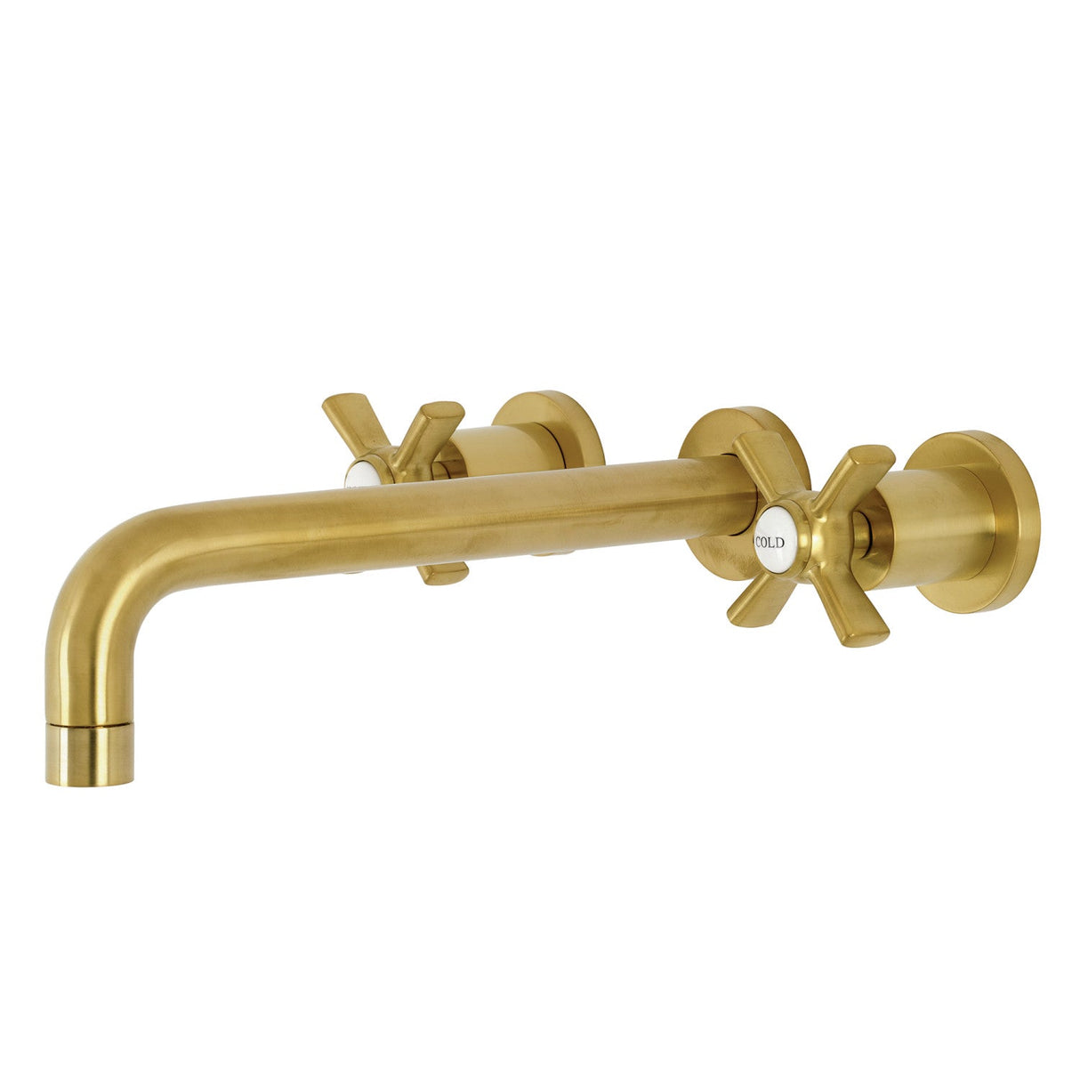 Millennium KS8027ZX Two-Handle 3-Hole Wall Mount Roman Tub Faucet, Brushed Brass