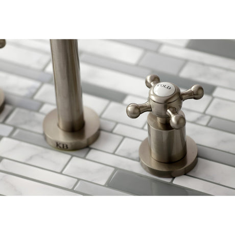 Metropolitan KS8028BX Two-Handle 3-Hole Wall Mount Roman Tub Faucet, Brushed Nickel