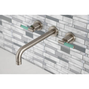 Kaiser KS8028CKL Two-Handle 3-Hole Wall Mount Roman Tub Faucet, Brushed Nickel
