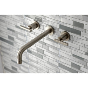 Manhattan KS8028CML Two-Handle 3-Hole Wall Mount Roman Tub Faucet, Brushed Nickel