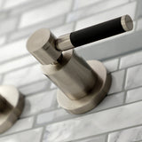 Kaiser KS8028DKL Two-Handle 3-Hole Wall Mount Roman Tub Faucet, Brushed Nickel