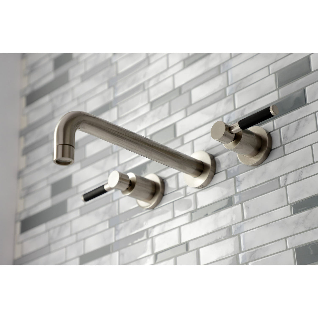 Kaiser KS8028DKL Two-Handle 3-Hole Wall Mount Roman Tub Faucet, Brushed Nickel
