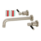 Kaiser KS8028DKL Two-Handle 3-Hole Wall Mount Roman Tub Faucet, Brushed Nickel
