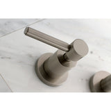 Concord KS8028DL Two-Handle 3-Hole Wall Mount Roman Tub Faucet, Brushed Nickel