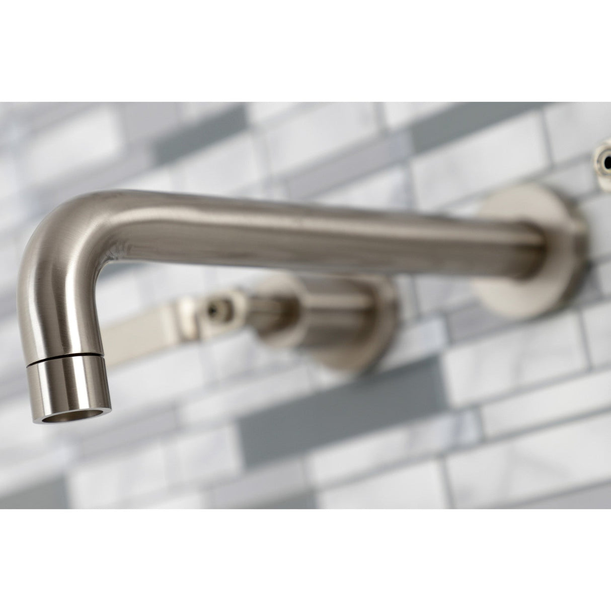 Whitaker KS8028KL Two-Handle 3-Hole Wall Mount Roman Tub Faucet, Brushed Nickel