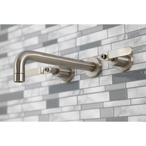 Whitaker KS8028KL Two-Handle 3-Hole Wall Mount Roman Tub Faucet, Brushed Nickel