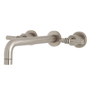 Milano KS8028ML Two-Handle 3-Hole Wall Mount Roman Tub Faucet, Brushed Nickel