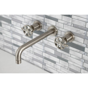 Belknap KS8028RX Two-Handle 3-Hole Wall Mount Roman Tub Faucet, Brushed Nickel