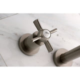 Millennium KS8028ZX Two-Handle 3-Hole Wall Mount Roman Tub Faucet, Brushed Nickel