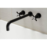 Essex KS8040BEX Two-Handle 3-Hole Wall Mount Roman Tub Faucet, Matte Black