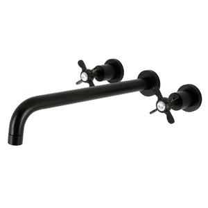 Essex KS8040BEX Two-Handle 3-Hole Wall Mount Roman Tub Faucet, Matte Black