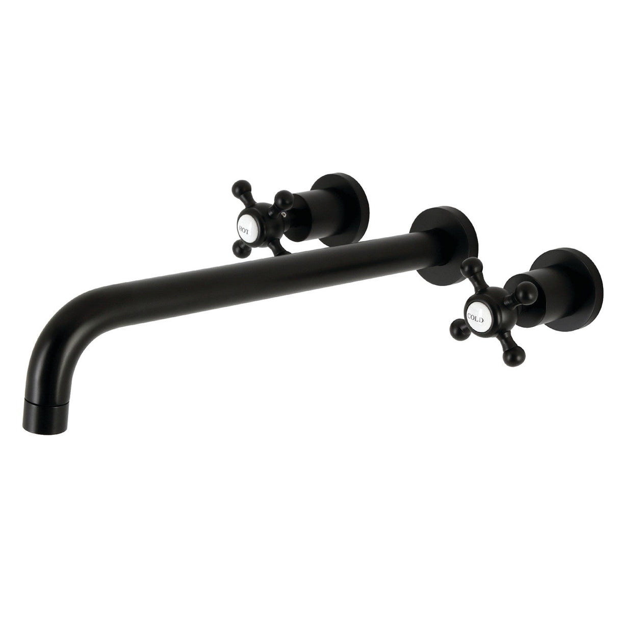 Metropolitan KS8040BX Two-Handle 3-Hole Wall Mount Roman Tub Faucet, Matte Black