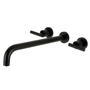 Manhattan KS8040CML Two-Handle 3-Hole Wall Mount Roman Tub Faucet, Matte Black