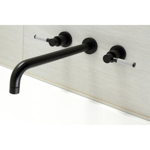 Kaiser KS8040DKL Two-Handle 3-Hole Wall Mount Roman Tub Faucet, Matte Black