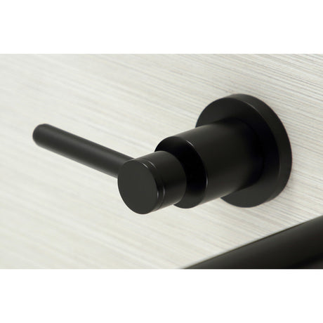Concord KS8040DL Two-Handle 3-Hole Wall Mount Roman Tub Faucet, Matte Black