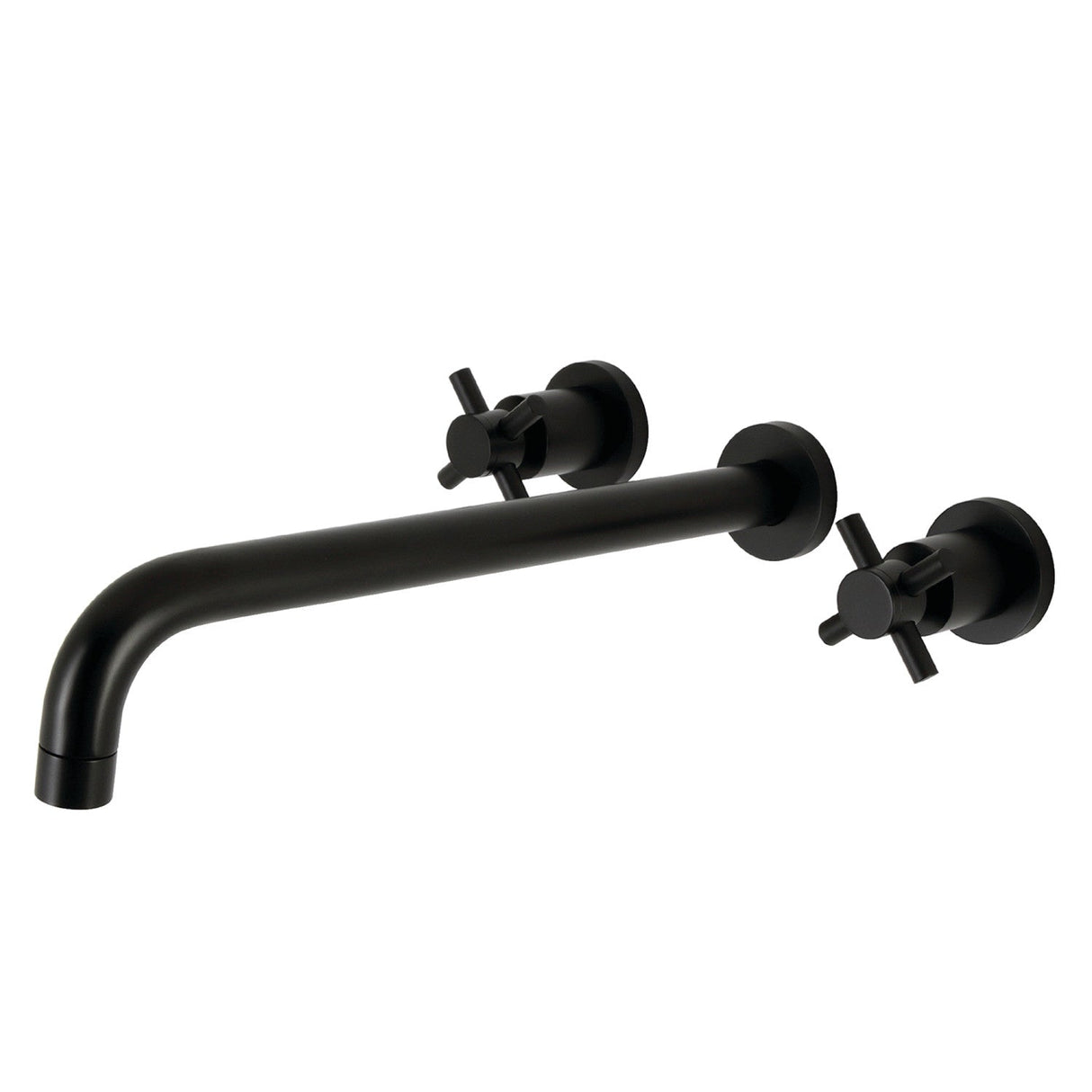 Concord KS8040DX Two-Handle 3-Hole Wall Mount Roman Tub Faucet, Matte Black