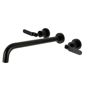Whitaker KS8040KL Two-Handle 3-Hole Wall Mount Roman Tub Faucet, Matte Black