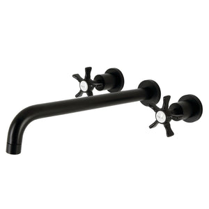 Hamilton KS8040NX Two-Handle 3-Hole Wall Mount Roman Tub Faucet, Matte Black