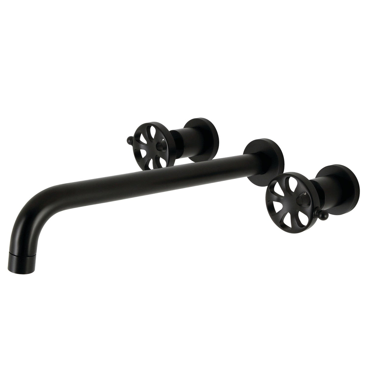 Belknap KS8040RX Two-Handle 3-Hole Wall Mount Roman Tub Faucet, Matte Black