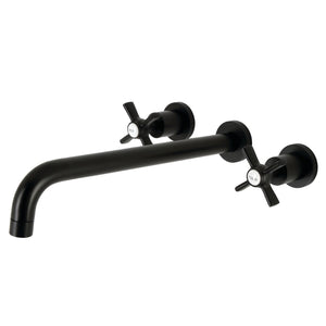 Millennium KS8040ZX Two-Handle 3-Hole Wall Mount Roman Tub Faucet, Matte Black