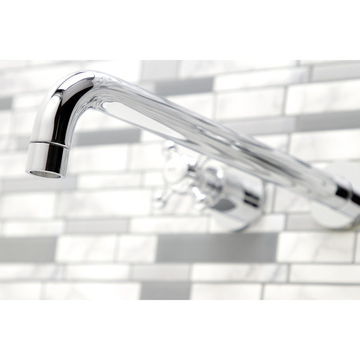 Metropolitan KS8041BX Two-Handle 3-Hole Wall Mount Roman Tub Faucet, Polished Chrome