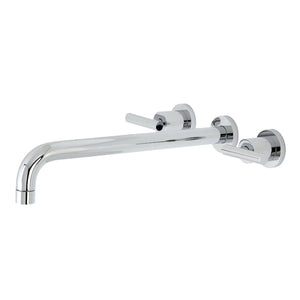 Manhattan KS8041CML Two-Handle 3-Hole Wall Mount Roman Tub Faucet, Polished Chrome