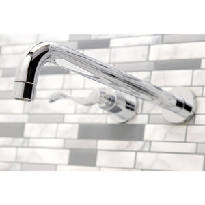 NuWave KS8041DFL Two-Handle 3-Hole Wall Mount Roman Tub Faucet, Polished Chrome