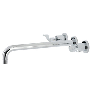 NuWave KS8041DFL Two-Handle 3-Hole Wall Mount Roman Tub Faucet, Polished Chrome