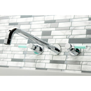 Kaiser KS8041DKL Two-Handle 3-Hole Wall Mount Roman Tub Faucet, Polished Chrome