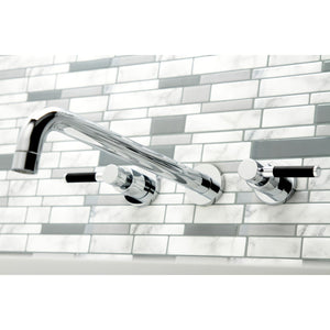 Kaiser KS8041DKL Two-Handle 3-Hole Wall Mount Roman Tub Faucet, Polished Chrome