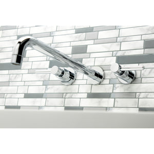 Concord KS8041DL Two-Handle 3-Hole Wall Mount Roman Tub Faucet, Polished Chrome