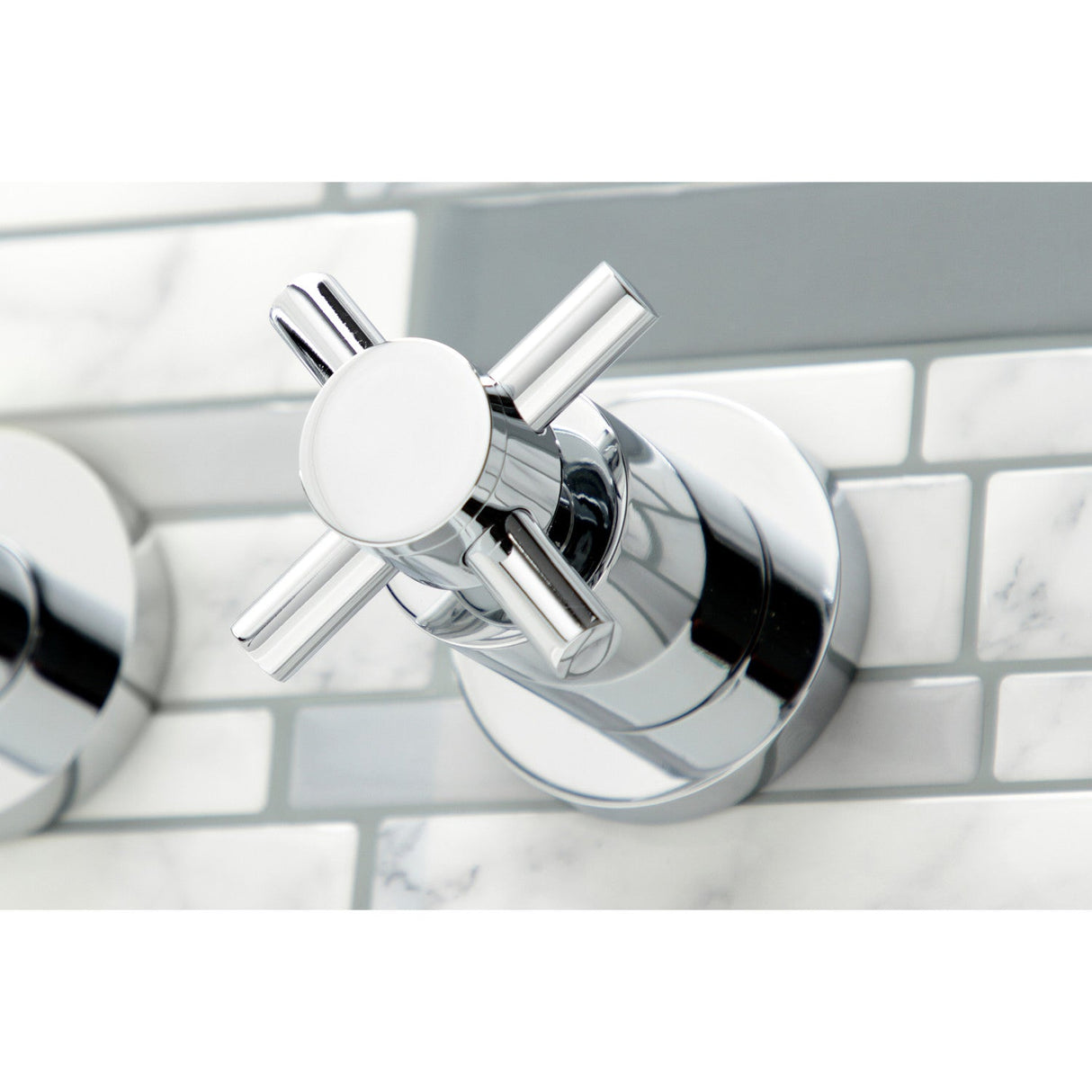 Concord KS8041DX Two-Handle 3-Hole Wall Mount Roman Tub Faucet, Polished Chrome