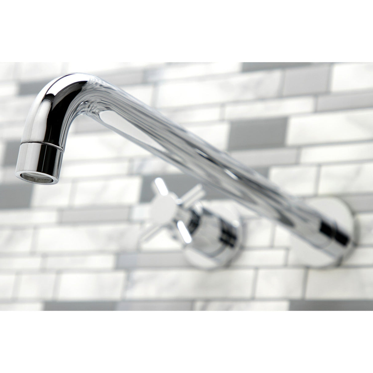 Concord KS8041DX Two-Handle 3-Hole Wall Mount Roman Tub Faucet, Polished Chrome