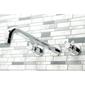 Concord KS8041DX Two-Handle 3-Hole Wall Mount Roman Tub Faucet, Polished Chrome