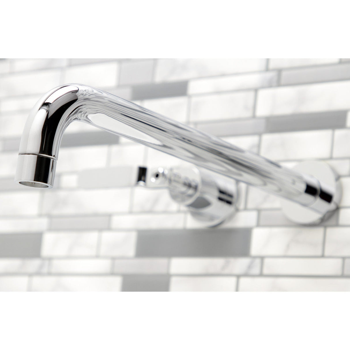 Whitaker KS8041KL Two-Handle 3-Hole Wall Mount Roman Tub Faucet, Polished Chrome